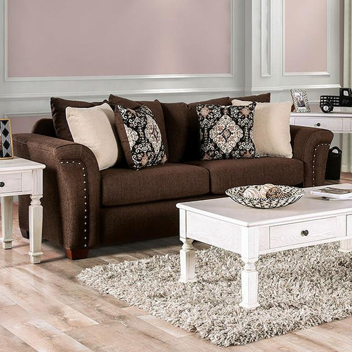 BELSIZE Sofa, Chocolate/Tan - U&U Home Budget Furniture (Carteret, NJ)