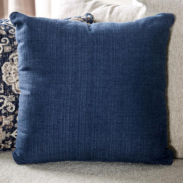 BELSIZE Sofa, Beige/Navy - U&U Home Budget Furniture (Carteret, NJ)