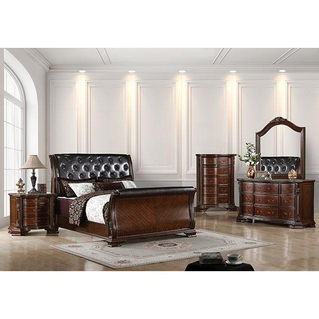 Bellefonte Brown Cherry Mirror - U&U Home Budget Furniture (Carteret, NJ)