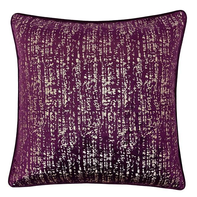 Belle Beige 20" X 20" Pillow, Beige, Multi, Purple, Red - U&U Home Budget Furniture (Carteret, NJ)