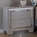 BELLANOVA Silver Night Stand - U&U Home Budget Furniture (Carteret, NJ)