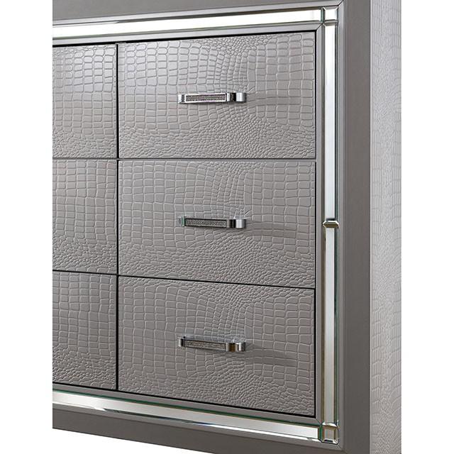 BELLANOVA Silver Cal.King , E.King, & Queen Bed - U&U Home Budget Furniture (Carteret, NJ)