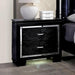BELLANOVA Black Night Stand - U&U Home Budget Furniture (Carteret, NJ)