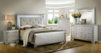 Bellagrand Bed Oak, Silver & Black - U&U Home Budget Furniture (Carteret, NJ)