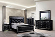 Bellagrand Bed Oak, Silver & Black - U&U Home Budget Furniture (Carteret, NJ)