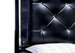 Bellagrand Bed Oak, Silver & Black - U&U Home Budget Furniture (Carteret, NJ)