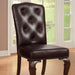 Bellagio Brown Cherry/Pattern Leatherette Side Chair (2/CTN) - U&U Home Budget Furniture (Carteret, NJ)