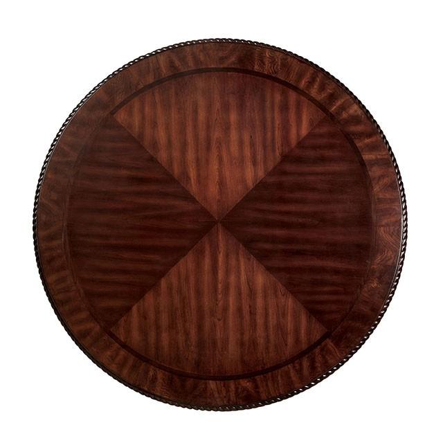 Bellagio Brown Cherry Round Dining Table - U&U Home Budget Furniture (Carteret, NJ)
