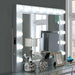 BELLADONNA Mirror w/ USB, Power, Light, Silver - U&U Home Budget Furniture (Carteret, NJ)