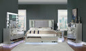 BELLADONNA Cal.King, E.King & Queen Bed, Silver - U&U Home Budget Furniture (Carteret, NJ)