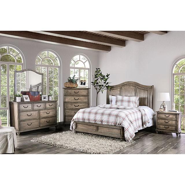 BELGRADE I Rustic Natural Tone Night Stand - U&U Home Budget Furniture (Carteret, NJ)