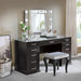 Valentina Vanity Set White & Dark Gray - U&U Home Budget Furniture (Carteret, NJ)