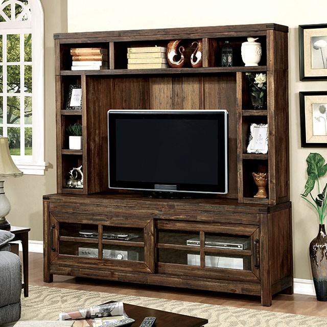 Hopkins Dark Walnut Hutch - U&U Home Budget Furniture (Carteret, NJ)