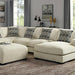 Kaylee U-Sectional w/ Right Chaise + Ottoman - U&U Home Budget Furniture (Carteret, NJ)
