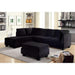 LOMMA Black Ottoman - U&U Home Budget Furniture (Carteret, NJ)