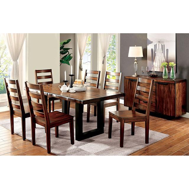 MADDISON Tobacco Oak Side Chair (2/CTN) - U&U Home Budget Furniture (Carteret, NJ)