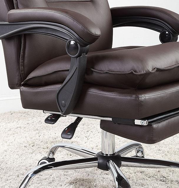 PERCE Office Chair, Brown - U&U Home Budget Furniture (Carteret, NJ)