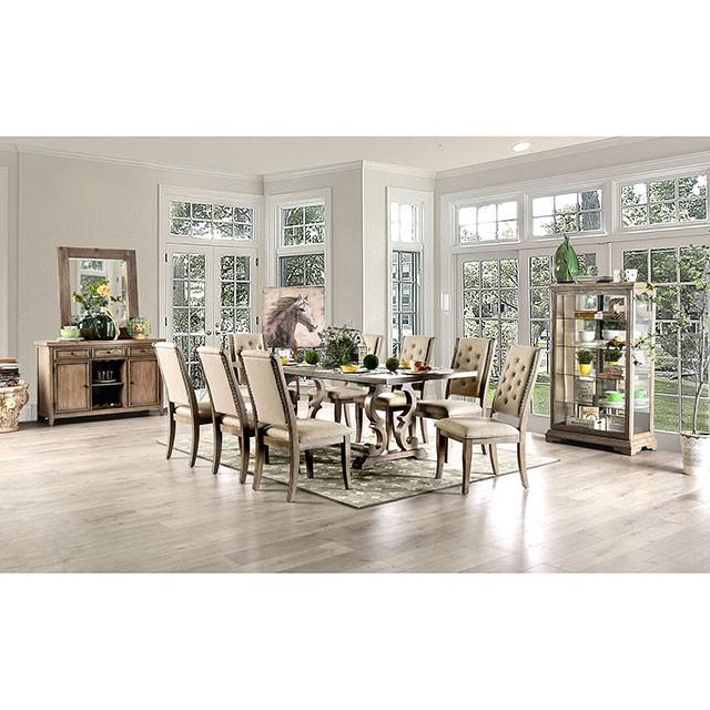 Patience Rustic Natural Tone Dining Table - U&U Home Budget Furniture (Carteret, NJ)