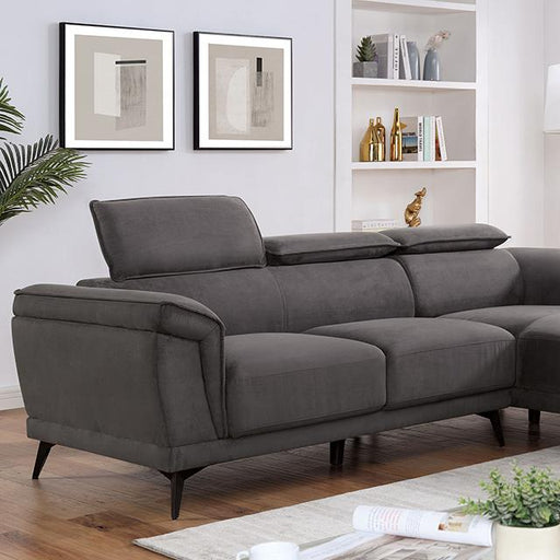NAPANEE Sectional, Dark Gray - U&U Home Budget Furniture (Carteret, NJ)