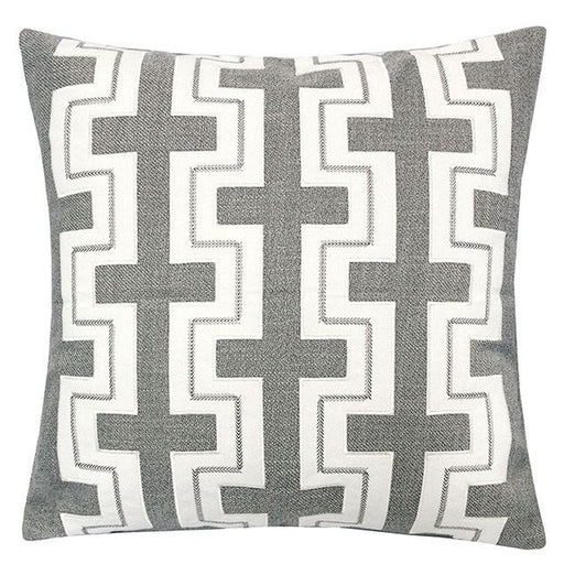 Kari Silver 20" X 20" Pillow, Silver - U&U Home Budget Furniture (Carteret, NJ)