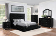 STEFANIA E.King & Queen Bed, Black & Gray - U&U Home Budget Furniture (Carteret, NJ)