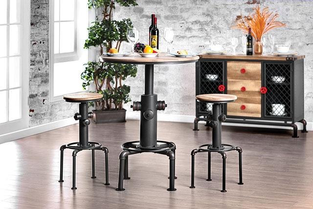 Foskey Antique Black Bar Table - U&U Home Budget Furniture (Carteret, NJ)