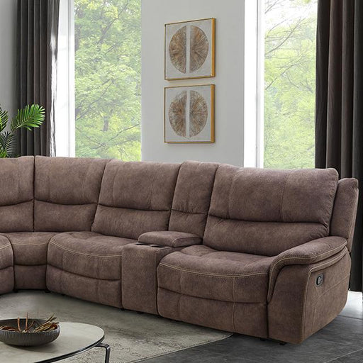 JEROMINUS Sectional, Dark Brown - U&U Home Budget Furniture (Carteret, NJ)