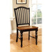 MAYVILLE Black/Antique Oak Side Chair (2/CTN) - U&U Home Budget Furniture (Carteret, NJ)