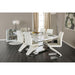 Midvale White/Chrome Side Chair (2/CTN) - U&U Home Budget Furniture (Carteret, NJ)