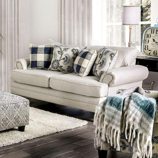 Nash Ivory Love Seat - U&U Home Budget Furniture (Carteret, NJ)
