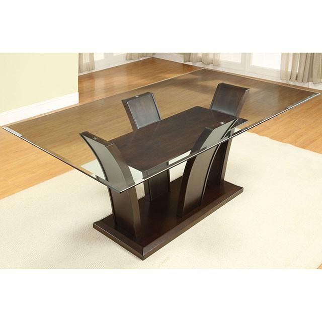 Manhattan I Brown Cherry Dining Table - U&U Home Budget Furniture (Carteret, NJ)