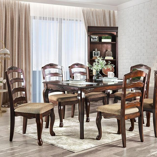 Townsville Dark Walnut 60" Dining Table - U&U Home Budget Furniture (Carteret, NJ)