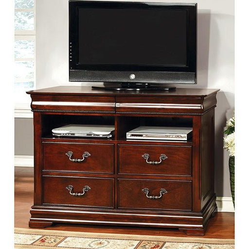 Mandura Cherry Media Chest - U&U Home Budget Furniture (Carteret, NJ)