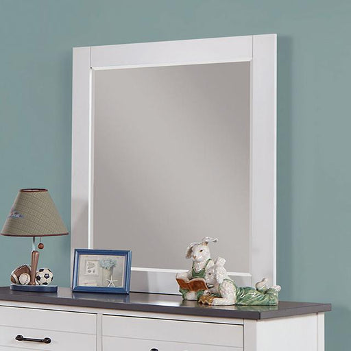 PRIAM Mirror, White/Gray - U&U Home Budget Furniture (Carteret, NJ)