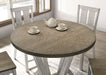 DAKOTA Counter Ht. Table, A. White/Ash Brown - U&U Home Budget Furniture (Carteret, NJ)