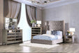 ROSABELLE E.King & Queen Bed, Black, Gray, & Ivory, - U&U Home Budget Furniture (Carteret, NJ)