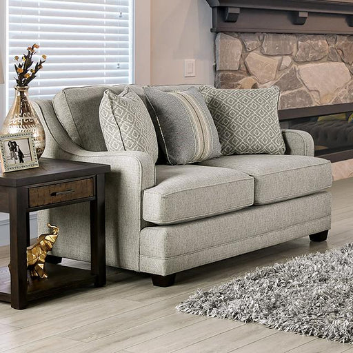 STEPHNEY Loveseat, Gray/Gold - U&U Home Budget Furniture (Carteret, NJ)