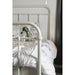IRIA Vintage White Cal.King, E.King, & Full Bed - U&U Home Budget Furniture (Carteret, NJ)