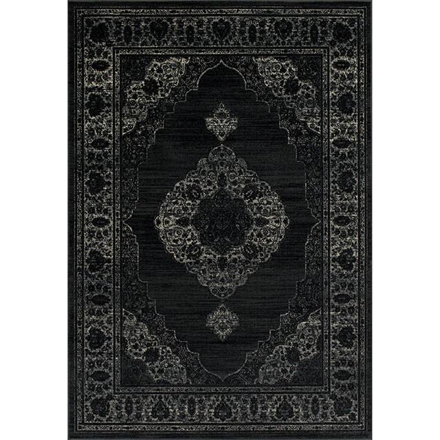 Kozlu Dark Gray 5' X 7' Area Rug - U&U Home Budget Furniture (Carteret, NJ)
