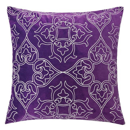 Kyla Purple 20" X 20" Pillow, Purple - U&U Home Budget Furniture (Carteret, NJ)