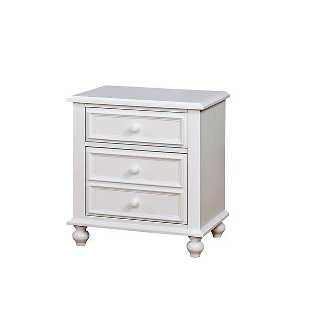 OLIVIA White Night Stand - U&U Home Budget Furniture (Carteret, NJ)