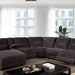 KARLEE II Gray Sectional w/ Console - U&U Home Budget Furniture (Carteret, NJ)