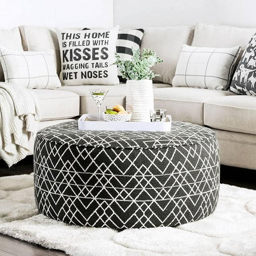 Patricia Black/Pattern Ottoman - U&U Home Budget Furniture (Carteret, NJ)