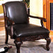 Sheffield Antique Dark Cherry Accent Chair - U&U Home Budget Furniture (Carteret, NJ)
