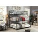 Olga III Sand Black Twin/Full/Queen Bunk Bed - U&U Home Budget Furniture (Carteret, NJ)