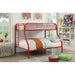 Opal Red Twin/Full Bunk Bed - U&U Home Budget Furniture (Carteret, NJ)