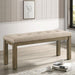 TEMPLEMORE Bench, Light Brown/Beige - U&U Home Budget Furniture (Carteret, NJ)