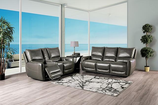 PHINEAS Power Sofa, Gray - U&U Home Budget Furniture (Carteret, NJ)