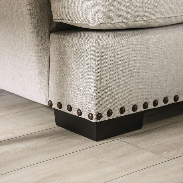PICOTEE Sofa, Light Gray/Black - U&U Home Budget Furniture (Carteret, NJ)