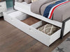 PRIAM Full & Twin Bed, White/Gray, Pink, Chrome, & Yellow - U&U Home Budget Furniture (Carteret, NJ)